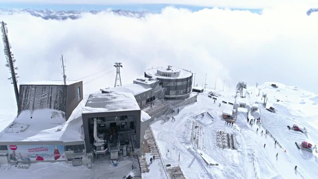 Aerial footage of LAAX, a winter resort in Switzerland. Drone footage in 4k quality.