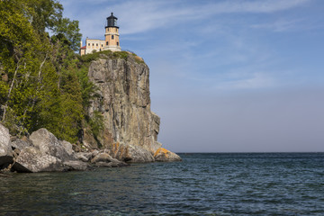 Split Rock Lighthouse / A lighthouse on a cliff along Lake Superior.