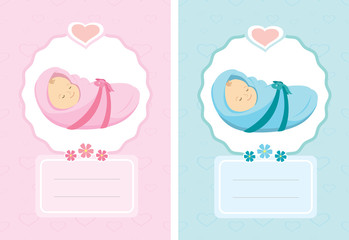 Cartoon new born card