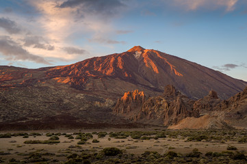 Sunset at Teide national reserve, Tenerife