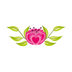 elegant flower decorative icon vector illustration design