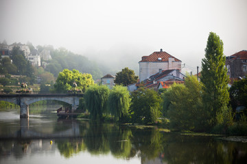 Fototapeta na wymiar Picturesque view of Perigord town in France