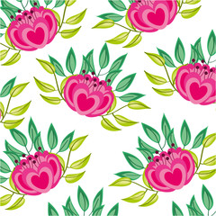 elegant flowers decorative pattern vector illustration design