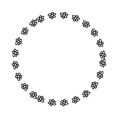 elegant flower decorative frame vector illustration design