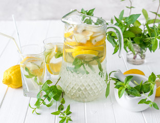 Lemonade and ingredients for its preparation