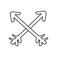 arrows decorative frame icon vector illustration design