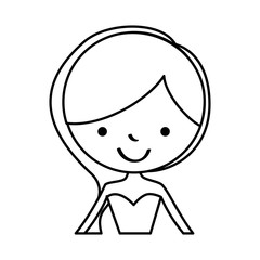 cute wife avatar character vector illustration design