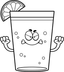 Angry Cartoon Beer with Lime