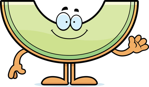 recommend clip art: Cartoon Honeydew Waving