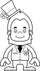 Cartoon Smiling Irish Sasquatch