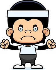 Cartoon Angry Fitness Chimpanzee