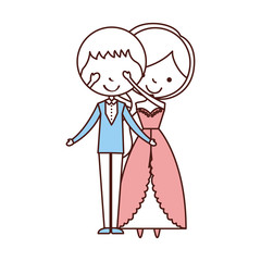 Married couple avatar characters vector illustration design