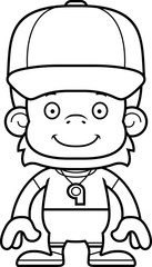 Obraz premium Cartoon Smiling Coach Orangutan
