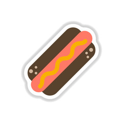 Hot dog sticker