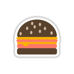 hamburger icon, burger vector sticker