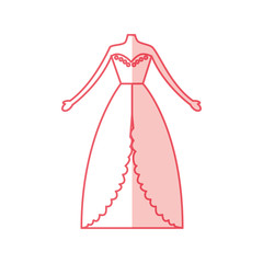 Female wedding dress icon vector illustration design