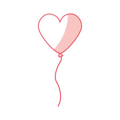 Heart shaped party balloons vector illustration design