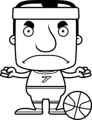 Cartoon Angry Basketball Player Man