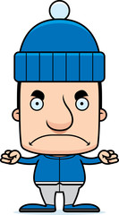 Cartoon Angry Winter Man