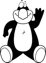 Cartoon Penguin Sitting