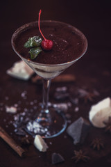 Ice cream chocolate dessert