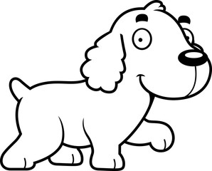 Cartoon Cocker Spaniel Walking