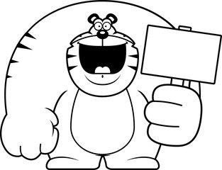 Cartoon Tiger Sign