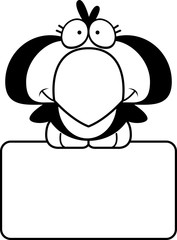 Cartoon Penguin Sign