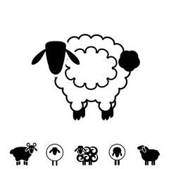 Sheep or Ram Icon, Logo, Template, Pictogram