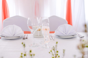 Wedding table setting