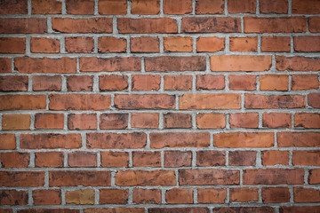 Background of brown brick wall texture.