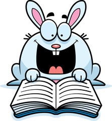 Cartoon Rabbit Reading