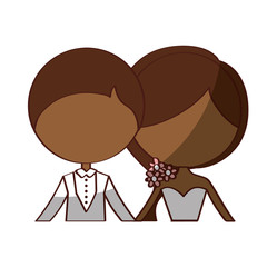 Married couple avatar characters vector illustration design