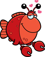 Cartoon Imitation Crab in Love