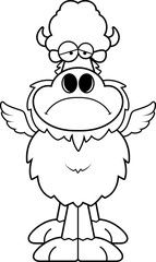 Obraz premium Sad Cartoon Buffalo Wings