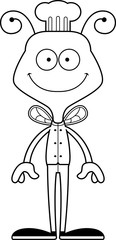 Cartoon Smiling Chef Bee