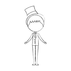 cute husband avatar character vector illustration design