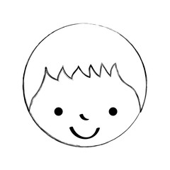 cute boy character icon vector illustration design