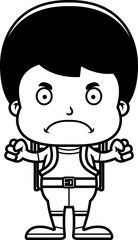 Cartoon Angry Hiker Boy