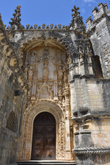 Fototapeta na wymiar The Convent of Christ Roman Catholic monastery in Tomar, Portugal