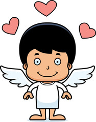 Cartoon Smiling Cupid Boy