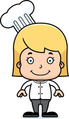 Cartoon Smiling Chef Girl