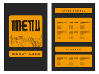 Obraz premium Retro menu design