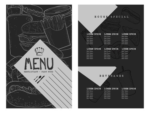 Retro menu design