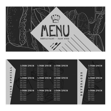 Retro menu design