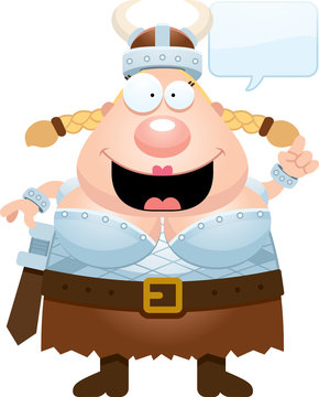 recommend clip art: Cartoon Valkyrie Talking