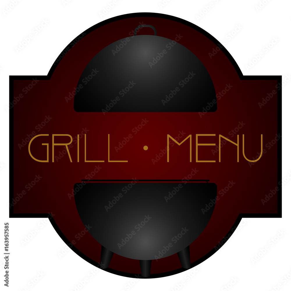 Sticker Isolated menu label