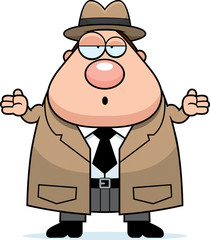 Confused Cartoon Detective