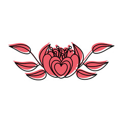 elegant flower decorative icon vector illustration design
