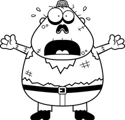 Scared Cartoon Zombie